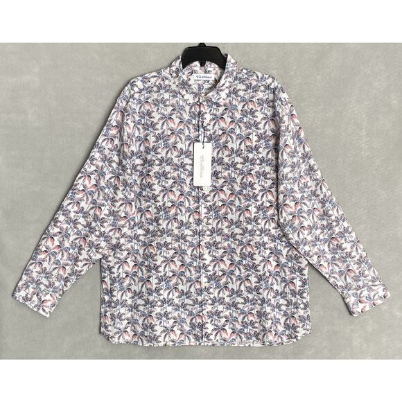 Caribbean Roundtree & Yorke Men's XL Button-Up Casual Shirt Tropical Print NEW - Picture 2 of 12